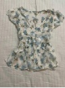 INAWLY Women's V-Neck Cap Sleeve Ruffle Hem Floral Top Multi